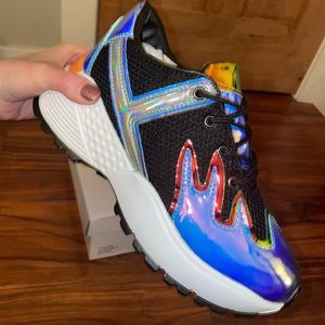 YRU Blaz3 Blue holographic sneakers